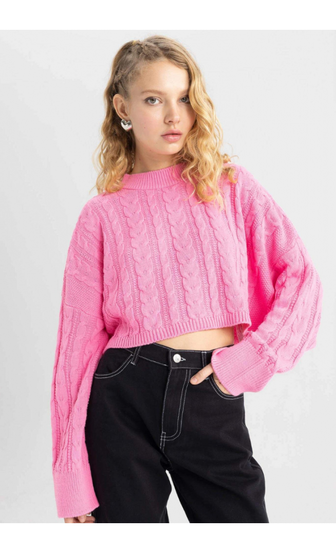 Cool Relax Crop Knitwear Sweater