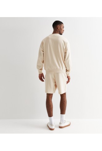 Off White Oversized Crew Neck Sweatshirt