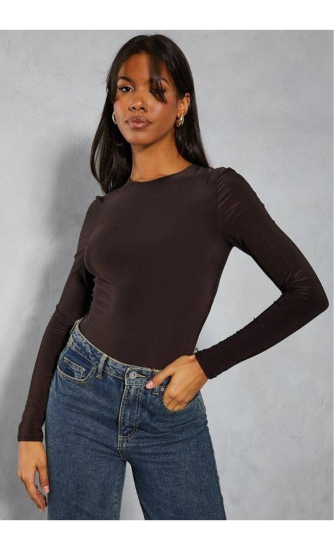 MissPap Super Soft Double Layer Long Sleeve Bodysuit