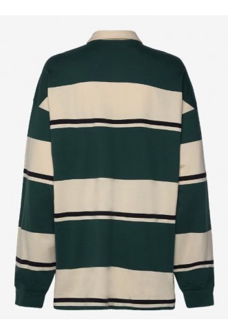 Weekday Striped Oversized Polo Shirt - Polo Shirts