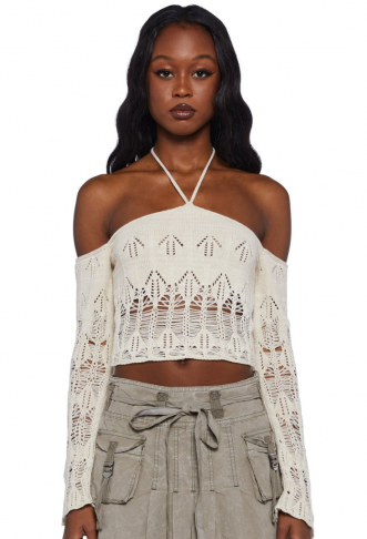 Knit Halter Crop Top