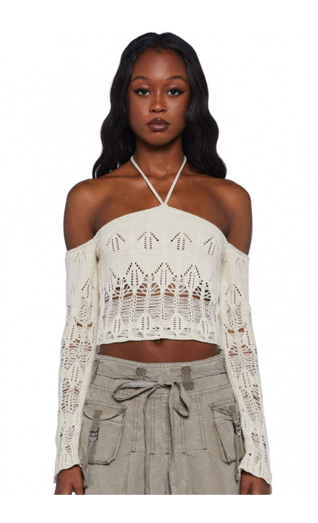 Knit Halter Crop Top