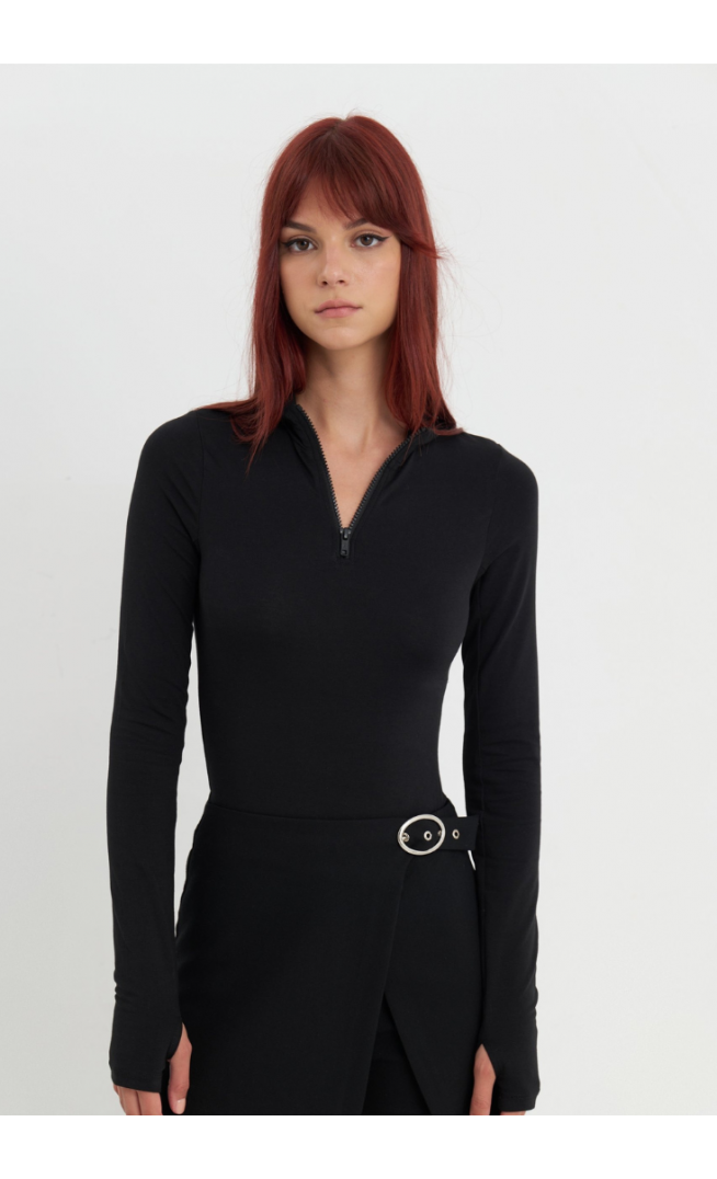 Even&Odd Long-sleeved T-shirt - black