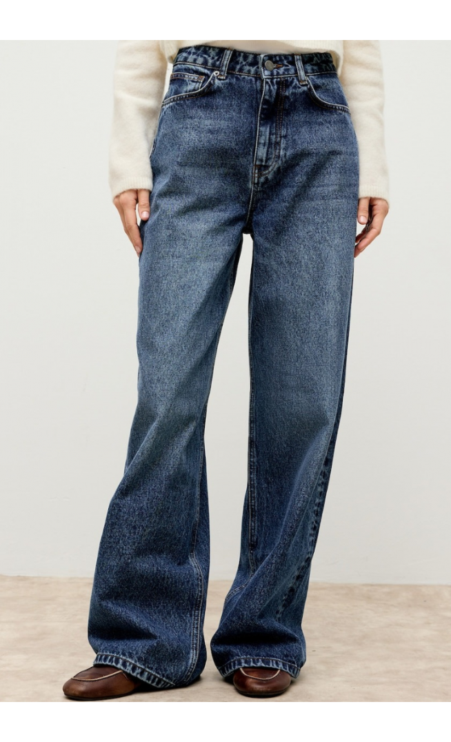 Marie von Behrens Wide leg Jeans in Dark Blue