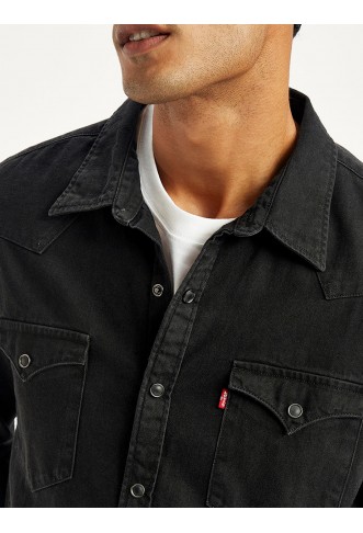 Men's Solid Regular Fit Denim Shirt