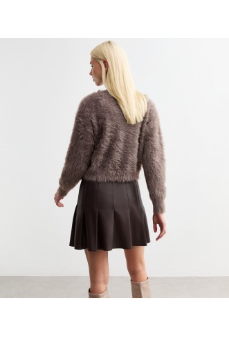Mink Fluffy Button Up Cardigan