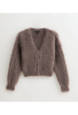 Mink Fluffy Button Up Cardigan
