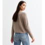 Mink Buttoned Bouclé Cardigan
