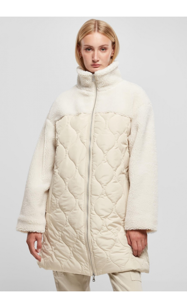 Urban Classics Between-Seasons Coat in Off White