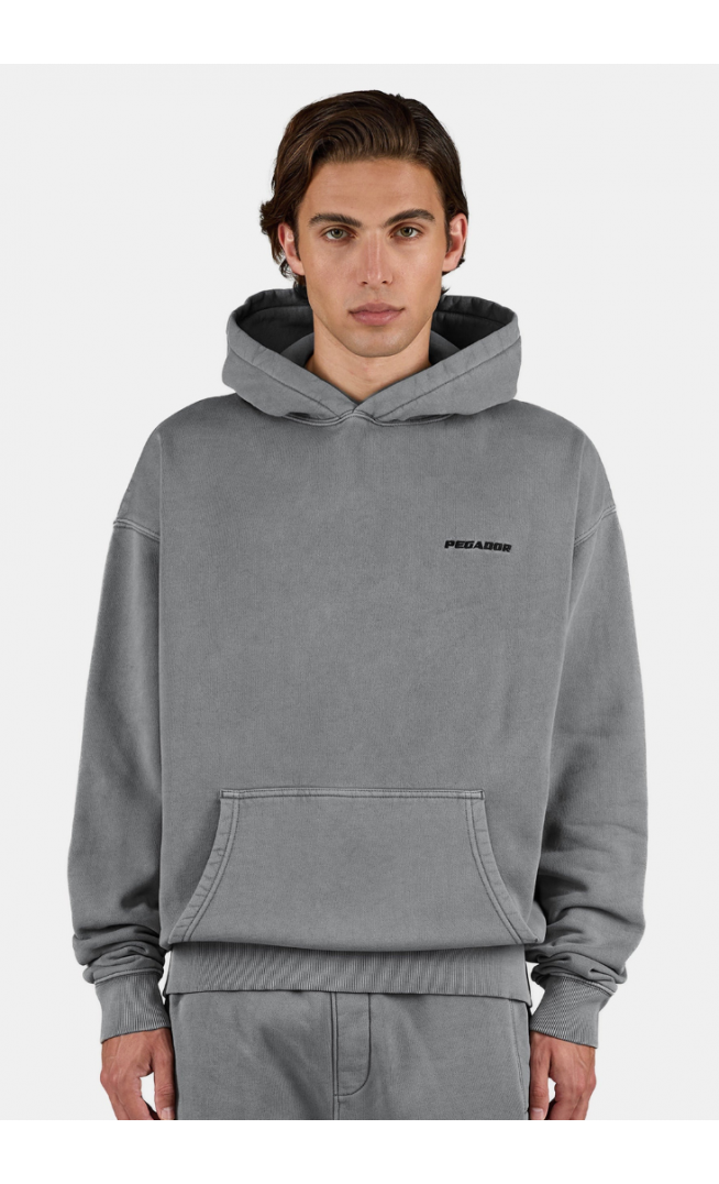 Logo Oversized Hoodie Vintage Grey