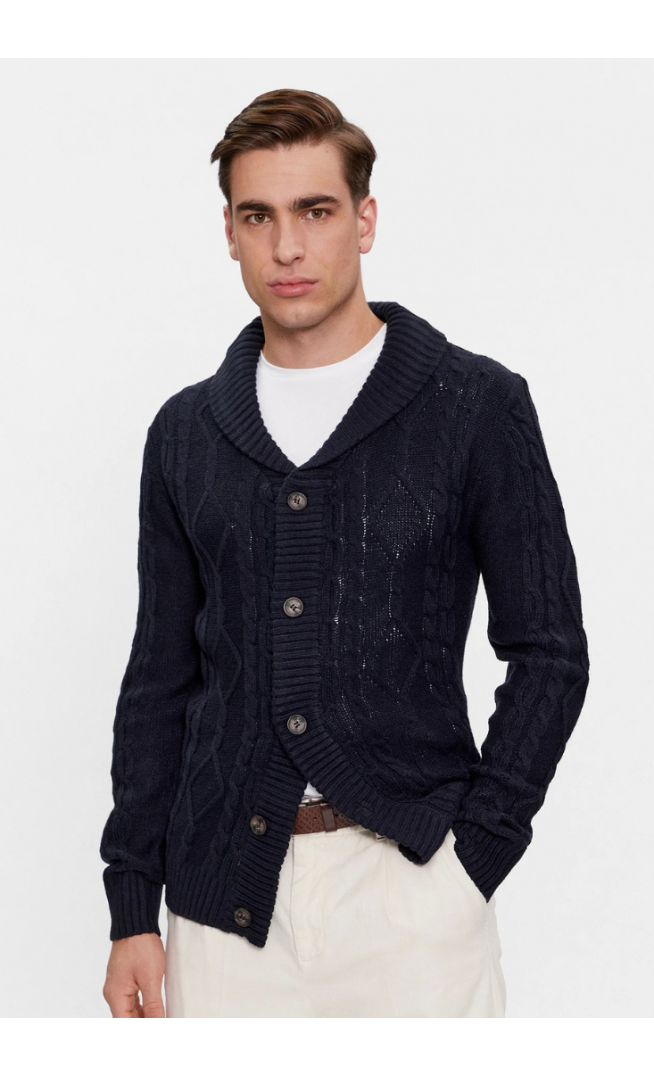 Brave Soul Cardigan Blu scuro Regular Fit