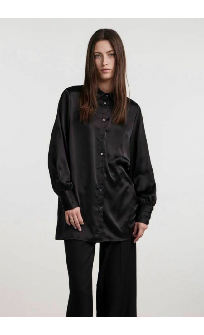 YAS PELLA NOOS - Button-down blouse - black
