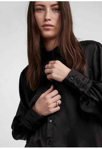 YAS PELLA NOOS - Button-down blouse - black