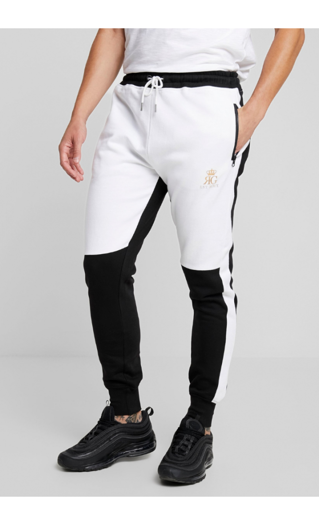 Brave Soul GLIMCO - Tracksuit bottoms - black/white