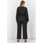 Women Overlap Detail Crepe Jumpsuit