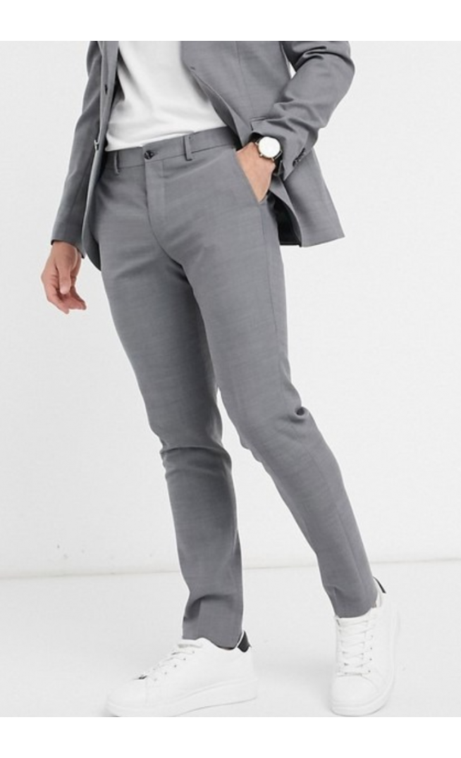 Jack and Jones suit trouser in slim fit light grey