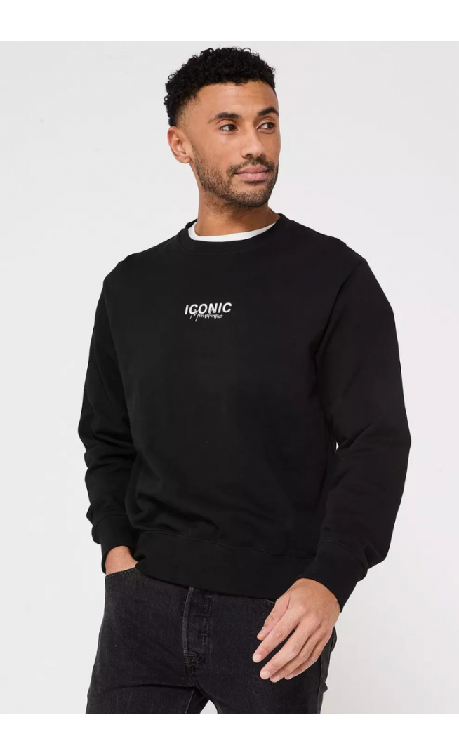 Jack & Jones Graphic Back Print Sweatshirt - Black