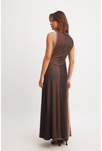Mesh Sleeveless Maxi Dress