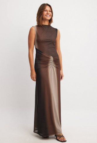 Mesh Sleeveless Maxi Dress