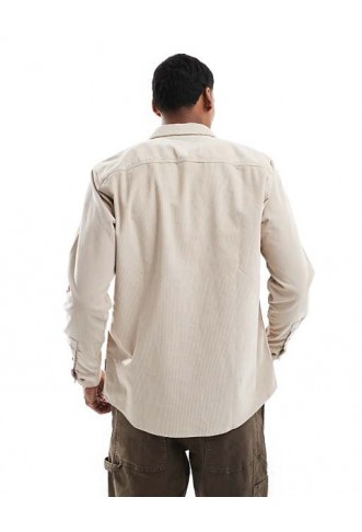 ONLY & SONS cord shirt in beige