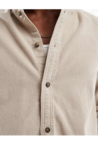 ONLY & SONS cord shirt in beige