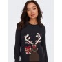 ONLY  Happy Christmas Lurex Crewneck Sweater