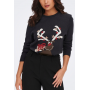 ONLY  Happy Christmas Lurex Crewneck Sweater