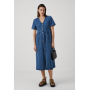 ONLY MIDI DRESS - medium blue denim