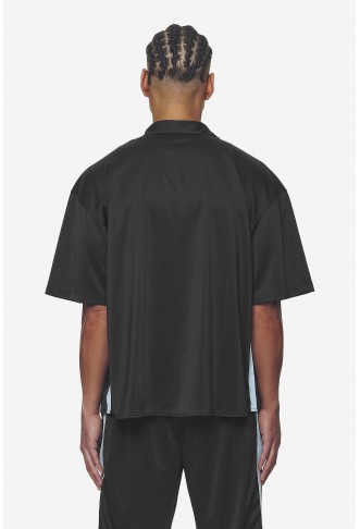 Zeno Boxy Shirt Black Baby Blue