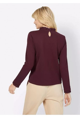 Heine Ruffle Round Neck Top