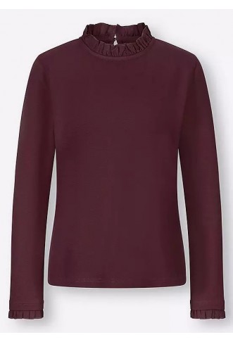 Heine Ruffle Round Neck Top