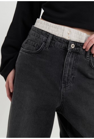 YOURTURN UNISEX - Baggy Jeans - black denim