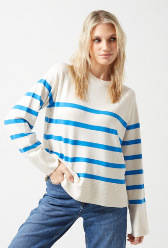 Pieces Knit Striped Jumper...