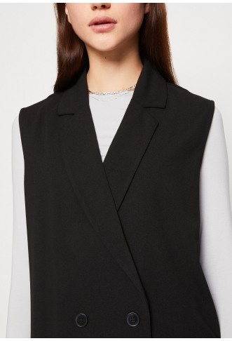 JDY LONG WAISTCOAT - Waistcoat - black