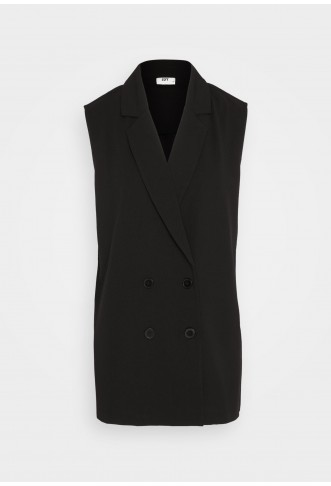 JDY LONG WAISTCOAT - Waistcoat - black