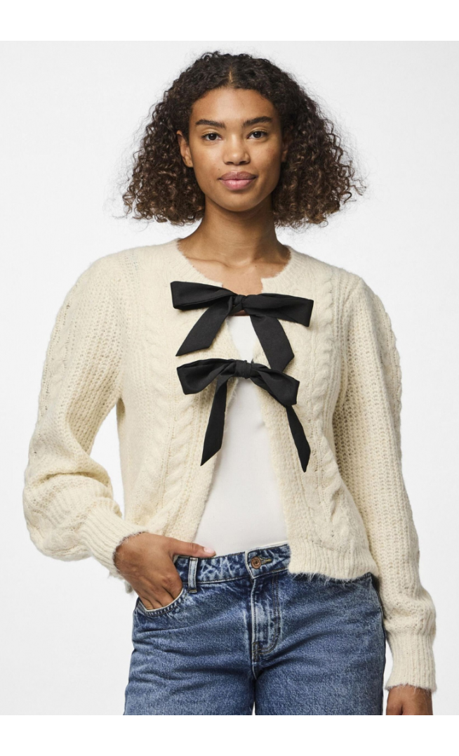 Pieces PCROW O-NECK - Cardigan - birch
