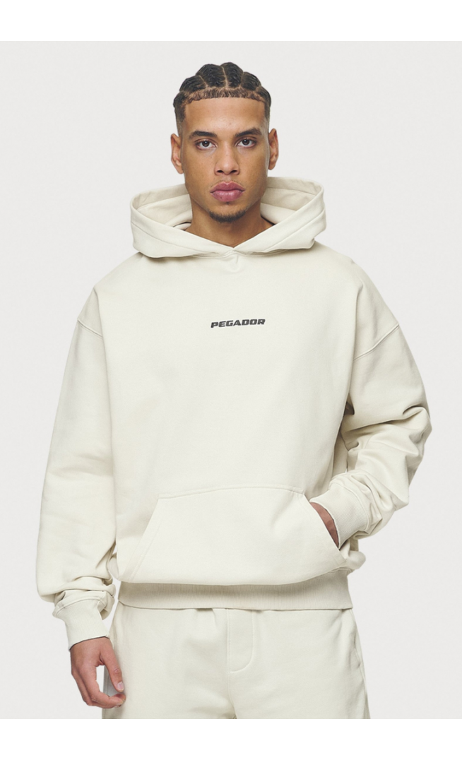 Pegador COLNE LOGO - Hoodie - washed salty cream