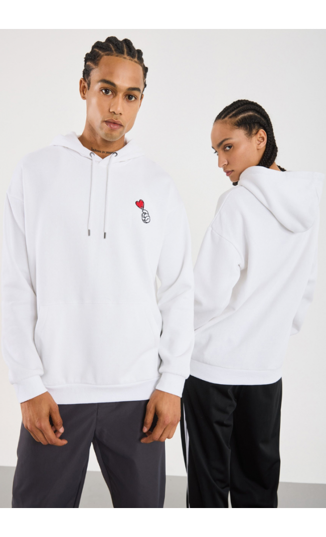 YOURTURN UNISEX - Hoodie - white