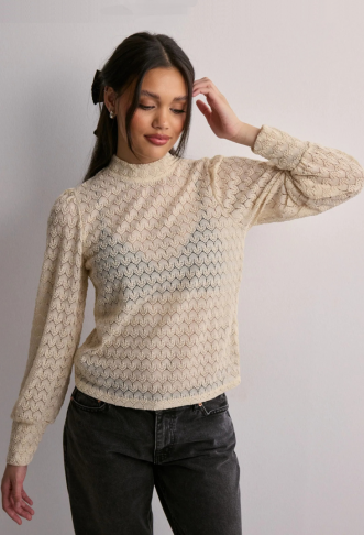 JDYAVERY L/S LACE TOP JRS NOOS