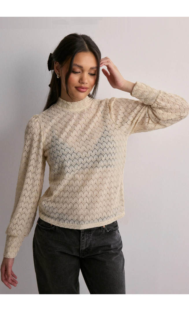 JDYAVERY L/S LACE TOP JRS NOOS