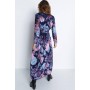Warehouse Paisley Velvet Devore Plunge Maxi Dress