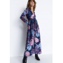 Warehouse Paisley Velvet Devore Plunge Maxi Dress