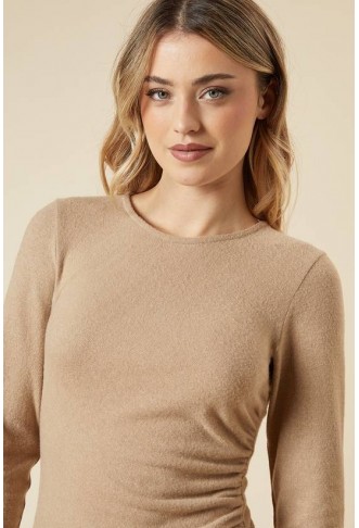 Dorothy Perkins Brushed Ruched Skater Mini Dress