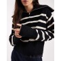 Monki high zip neck knitted jumper