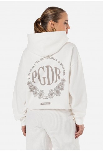 Pegador OVERSIZED HOODIE - washed warm white