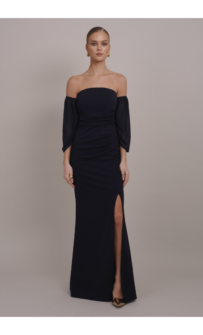 WAL G. ANABELLA OFF SHOULDER MAXI DRESS