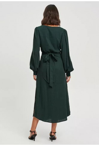 REUX Angeles Dress Emerald