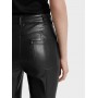 Drainpipe trousers in imitation leather