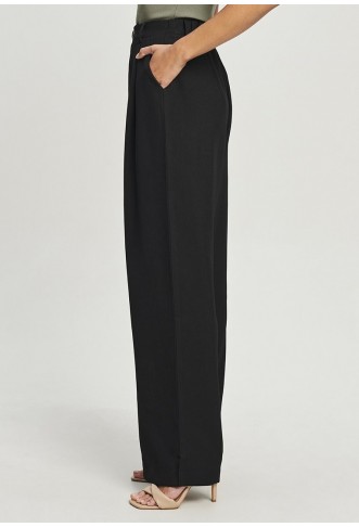 WILLA RIA - Trousers - black