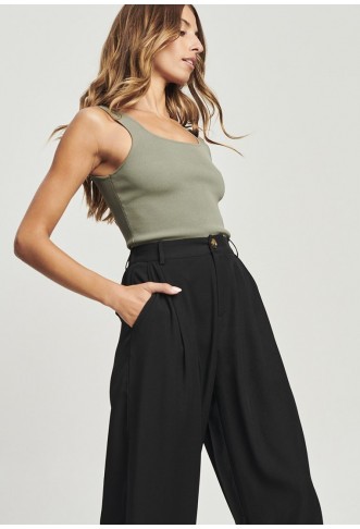 WILLA RIA - Trousers - black